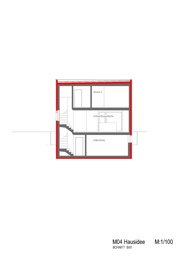 Einfamilienhaus M04 - Seitenansicht