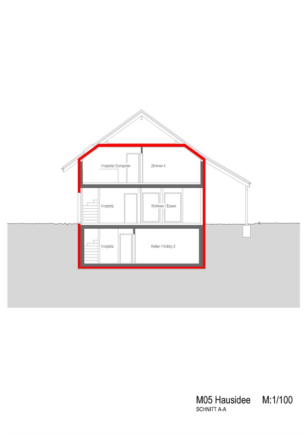 Einfamilienhaus M05 - Seitenansicht