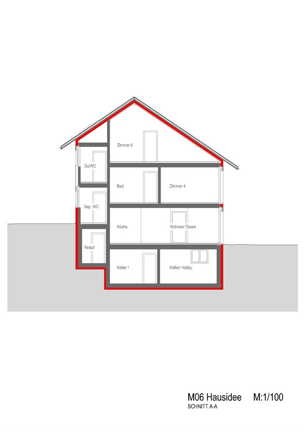 Einfamilienhaus M06 - Seitenansicht