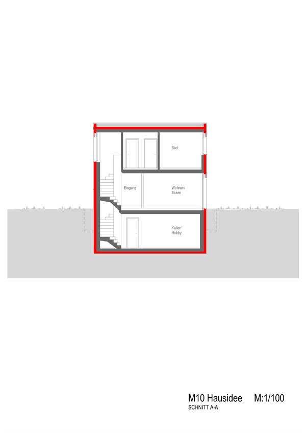 Einfamilienhaus M10 - Seitenansicht